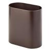 imagemDesign Slim PillShaped Metal 198 Gallon7 Liter Recycle Trash Can Wastebasket Garbage Container Bin for Bathrooms Kitchen Bedroom Office  Durable Stainless Steel Mirri Collection BlackBronze