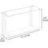 imagemDesign Plastic Adhesive Mount Storage Organizer Container for Kitchen or Pantry Wall Organization  Space Saving Holder for Sandwich Bags Foil  11quot Wide  Ligne Collection  2 Pack  Clear11 x 35 x 65 Pack of 1