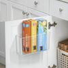 imagemDesign Plastic Adhesive Mount Storage Organizer Container for Kitchen or Pantry Wall Organization  Space Saving Holder for Sandwich Bags Foil  11quot Wide  Ligne Collection  2 Pack  Clear11 x 35 x 65 Pack of 1