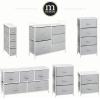 imagemDesign Chest of Drawers  Wide Set of Drawers with Wooden Top Shelf  Clothing Storage Tower for Socks Underwear Accessories  PinkRose GoldGray