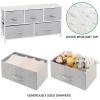 imagemDesign Chest of Drawers  Wide Set of Drawers with Wooden Top Shelf  Clothing Storage Tower for Socks Underwear Accessories  PinkRose GoldGray