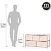 imagemDesign Chest of Drawers  Wide Set of Drawers with Wooden Top Shelf  Clothing Storage Tower for Socks Underwear Accessories  PinkRose GoldLight PinkRose Gold