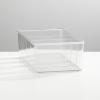 imagemDesign Plastic 4Section Office Storage Organizer Bin for Desk Cabinet Drawer or Closet  Desk Organizer or Drawer Organizer for Pens Pencils or Sticky Notes  Ligne Collection  Clear