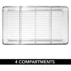 imagemDesign Plastic 4Section Office Storage Organizer Bin for Desk Cabinet Drawer or Closet  Desk Organizer or Drawer Organizer for Pens Pencils or Sticky Notes  Ligne Collection  Clear