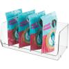 imagemDesign Modern Stackable Plastic Open Front Dip Extra Large Storage Organizer Bin Basket for Kitchen Organization Shelf Cubby Cabinet and Pantry Organizing Decor Ligne Collection  2 Pack  Clear775 x 15 x 625 Pack of 2
