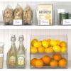 imagemDesign Modern Stackable Plastic Open Front Dip Extra Large Storage Organizer Bin Basket for Kitchen Organization Shelf Cubby Cabinet and Pantry Organizing Decor Ligne Collection  2 Pack  Clear12 x 10 x 625 Pack of 2