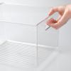 imagemDesign Plastic Storage Organizer Container Bin for Kitchen Organization in Pantry Cabinet Countertop Fridge Refrigerator and Freezer  Hold Food Drink or Snacks Ligne Collection 4 Pack Clear12 x 10 x 8 Pack of 4
