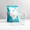 imagemDesign Plastic Long Stackable Storage Organizer Container Organization Bin wHandles for Kitchen Pantry Fridge Freezer Cabinet Perfect to Hold Breast Milk  Ligne Collection  Clear10 x 6 x 5 Pack of 2