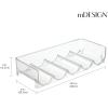 imagemDesign Plastic FreeStanding Water Bottle and Wine Rack Storage Organizer for Kitchen Countertops Table Top Pantry Fridge  Stackable  Holds 5 Bottles Each 2 Pack  ClearClear