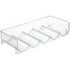 imagemDesign Plastic FreeStanding Water Bottle and Wine Rack Storage Organizer for Kitchen Countertops Table Top Pantry Fridge  Stackable  Holds 5 Bottles Each 2 Pack  ClearClear