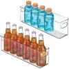 imagemDesign Plastic Kitchen Organizer  Storage Holder Bin with Handles for Pantry Cupboard Cabinet FridgeFreezer Shelves and Counter  Holds Canned Food Snacks  2 Pack  Clear16 x 4 x 5