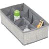 imagemDesign Nursery Storage Box  Set of 38 Pocket Fabric Storage Box  Ideal Baby Organiser and Wardrobe Storage for Nappies and More  Grey