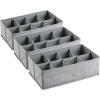 imagemDesign Nursery Storage Box  Set of 38 Pocket Fabric Storage Box  Ideal Baby Organiser and Wardrobe Storage for Nappies and More  Grey
