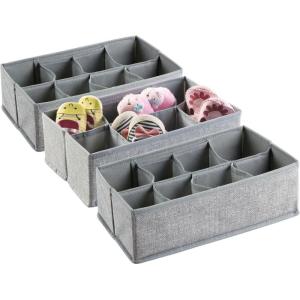 imagemDesign Nursery Storage Box  Set of 38 Pocket Fabric Storage Box  Ideal Baby Organiser and Wardrobe Storage for Nappies and More  Grey