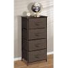 imagemDesign Tall Dresser Storage Tower Stand with 4 Removable Fabric Drawers  Steel Frame Wood Top Organizer for Bedroom Entryway Closet  Lido Collection  BlackGraphite GrayEspressoDark Brown
