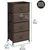 imagemDesign Tall Dresser Storage Tower Stand with 4 Removable Fabric Drawers  Steel Frame Wood Top Organizer for Bedroom Entryway Closet  Lido Collection  BlackGraphite GrayEspressoDark Brown