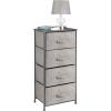 imagemDesign Tall Dresser Storage Tower Stand with 4 Removable Fabric Drawers  Steel Frame Wood Top Organizer for Bedroom Entryway Closet  Lido Collection  BlackGraphite GrayBlackGraphite Grey