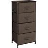 imagemDesign Tall Dresser Storage Tower Stand with 4 Removable Fabric Drawers  Steel Frame Wood Top Organizer for Bedroom Entryway Closet  Lido Collection  BlackGraphite GrayEspressoDark Brown