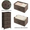 imagemDesign Tall Dresser Storage Tower Stand with 4 Removable Fabric Drawers  Steel Frame Wood Top Organizer for Bedroom Entryway Closet  Lido Collection  BlackGraphite GrayEspressoDark Brown