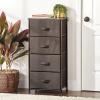imagemDesign Tall Dresser Storage Tower Stand with 4 Removable Fabric Drawers  Steel Frame Wood Top Organizer for Bedroom Entryway Closet  Lido Collection  BlackGraphite GrayEspressoDark Brown
