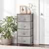 imagemDesign Tall Dresser Storage Tower Stand with 4 Removable Fabric Drawers  Steel Frame Wood Top Organizer for Bedroom Entryway Closet  Lido Collection  BlackGraphite GrayBlackGraphite Grey