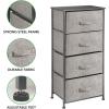 imagemDesign Tall Dresser Storage Tower Stand with 4 Removable Fabric Drawers  Steel Frame Wood Top Organizer for Bedroom Entryway Closet  Lido Collection  BlackGraphite GrayBlackGraphite Grey