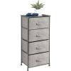 imagemDesign Tall Dresser Storage Tower Stand with 4 Removable Fabric Drawers  Steel Frame Wood Top Organizer for Bedroom Entryway Closet  Lido Collection  BlackGraphite GrayBlackGraphite Grey