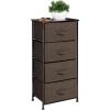 imagemDesign Tall Dresser Storage Tower Stand with 4 Removable Fabric Drawers  Steel Frame Wood Top Organizer for Bedroom Entryway Closet  Lido Collection  BlackGraphite GrayEspressoDark Brown