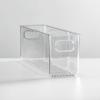 imagemDesign Plastic Deep Bin Organizer Caddy Container w Handles for Nursery Kitchen Pantry Bathroom Cabinet Storage Organization  Holds Snacks Bottles Baby Food Jar Diaper  14quot Long Clear16 x 4 x 5 Pack of 1