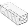 imagemDesign Plastic Deep Bin Organizer Caddy Container w Handles for Nursery Kitchen Pantry Bathroom Cabinet Storage Organization  Holds Snacks Bottles Baby Food Jar Diaper  14quot Long Clear10 x 4 x 3 Pack of 1