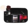 imagemDesign Small Plastic Portable Shower Basket Caddy Organizer Tote with Handle for Dorm Bathroom Shelf Cabinet Holds Soap Shampoo Conditioner Combs Brushes Lumiere Collection Dark Aqua TintBlack