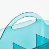 imagemDesign Small Plastic Portable Shower Basket Caddy Organizer Tote with Handle for Dorm Bathroom Shelf Cabinet Holds Soap Shampoo Conditioner Combs Brushes Lumiere Collection Dark Aqua TintDark Aqua Tint