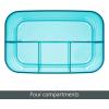 imagemDesign Small Plastic Portable Shower Basket Caddy Organizer Tote with Handle for Dorm Bathroom Shelf Cabinet Holds Soap Shampoo Conditioner Combs Brushes Lumiere Collection Dark Aqua TintDark Aqua Tint