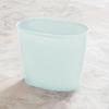 imagemDesign Plastic Compact Toilet Bowl Brush Round Slim Wastebasket Garbage CanRecycling Bin Combo  Bathroom CleaningStorage Holds Tissue Cotton Balls Trash Hyde Collection Set of 2 BronzeMint Green