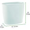 imagemDesign Plastic Compact Toilet Bowl Brush Round Slim Wastebasket Garbage CanRecycling Bin Combo  Bathroom CleaningStorage Holds Tissue Cotton Balls Trash Hyde Collection Set of 2 BronzeMint Green