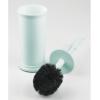 imagemDesign Plastic Compact Toilet Bowl Brush Round Slim Wastebasket Garbage CanRecycling Bin Combo  Bathroom CleaningStorage Holds Tissue Cotton Balls Trash Hyde Collection Set of 2 BronzeMint Green