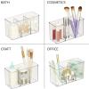 imagemDesign Plastic Cutlery Storage Organizer Bin for Kitchen Cabinet PantryHome  Holds Forks Knives Spoons  3 Section  Indoor or Outdoor Use  Clear