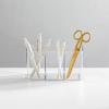imagemDesign Plastic Cutlery Storage Organizer Bin for Kitchen Cabinet PantryHome  Holds Forks Knives Spoons  3 Section  Indoor or Outdoor Use  Clear