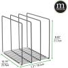 imagemDesign Steel Storage Tray Organizer Rack for Kitchen Cabinet  Divided Holder with 3 Slots for Skillets Frying Pan Pot Lids Cutting Board Baking Sheets  Concerto Collection  BlackGraphite