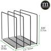 imagemDesign Steel Storage Tray Organizer Rack for Kitchen Cabinet  Divided Holder with 3 Slots for Skillets Frying Pan Pot Lids Cutting Board Baking Sheets  Concerto Collection  BlackBlack