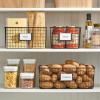 imagemDesign Wide Steel Wired Storage Organizer Bin Baskets with Label Slot for Kitchen Pantry Cabinet Organizing Holder for Food Drinks Snacks Produce Omaha Collection 4 Pack Matte BlackMatte Black