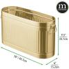 imagemDesign Large Steel Free Standing Toilet Paper Organizer 6Roll Tissue Storage Holder Container for Bathroom Floor Fits Under Sink Vanity Shelf In Cabinet or Corner Oscar Collection  Soft BrassSoft Brass