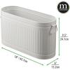 imagemDesign Large Steel Free Standing Toilet Paper Organizer 6Roll Tissue Storage Holder Container for Bathroom Floor Fits Under Sink Vanity Shelf In Cabinet or Corner Oscar Collection  Soft BrassStone