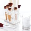 imagemDesign Plastic Makeup Brush Storage Organizer with 15 Slots for Bathroom Countertop Vanity to Hold EyeLip Pencils Lip Gloss Liners Lipstick  ClearBrushed