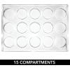 imagemDesign Plastic Makeup Brush Storage Organizer with 15 Slots for Bathroom Countertop Vanity to Hold EyeLip Pencils Lip Gloss Liners Lipstick  ClearBrushed
