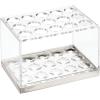 imagemDesign Plastic Makeup Brush Storage Organizer with 15 Slots for Bathroom Countertop Vanity to Hold EyeLip Pencils Lip Gloss Liners Lipstick  ClearBrushed