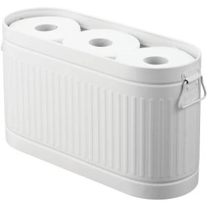imagemDesign Large Steel Free Standing Toilet Paper Organizer 6Roll Tissue Storage Holder Container for Bathroom Floor Fits Under Sink Vanity Shelf In Cabinet or Corner Oscar Collection  Soft BrassWhite