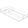 imagemDesign Plastic Divided Makeup Organizer Holder Tray for Bathroom Drawer Vanity Countertop Storage  Cosmetic Organization Holds Palettes Brushes Accessories  Lumiere Collection  Clear
