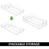 imagemDesign Plastic Divided Makeup Organizer Holder Tray for Bathroom Drawer Vanity Countertop Storage  Cosmetic Organization Holds Palettes Brushes Accessories  Lumiere Collection  Clear