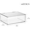 imagemDesign Plastic Stackable Storage Bin Container Box with Attached Lid for Kids Room Play Room Nursery for Organizing Toys Games Puzzles Craft and School Supplies  8 Pack  Clear11 x 134 x 5 Pack of 8